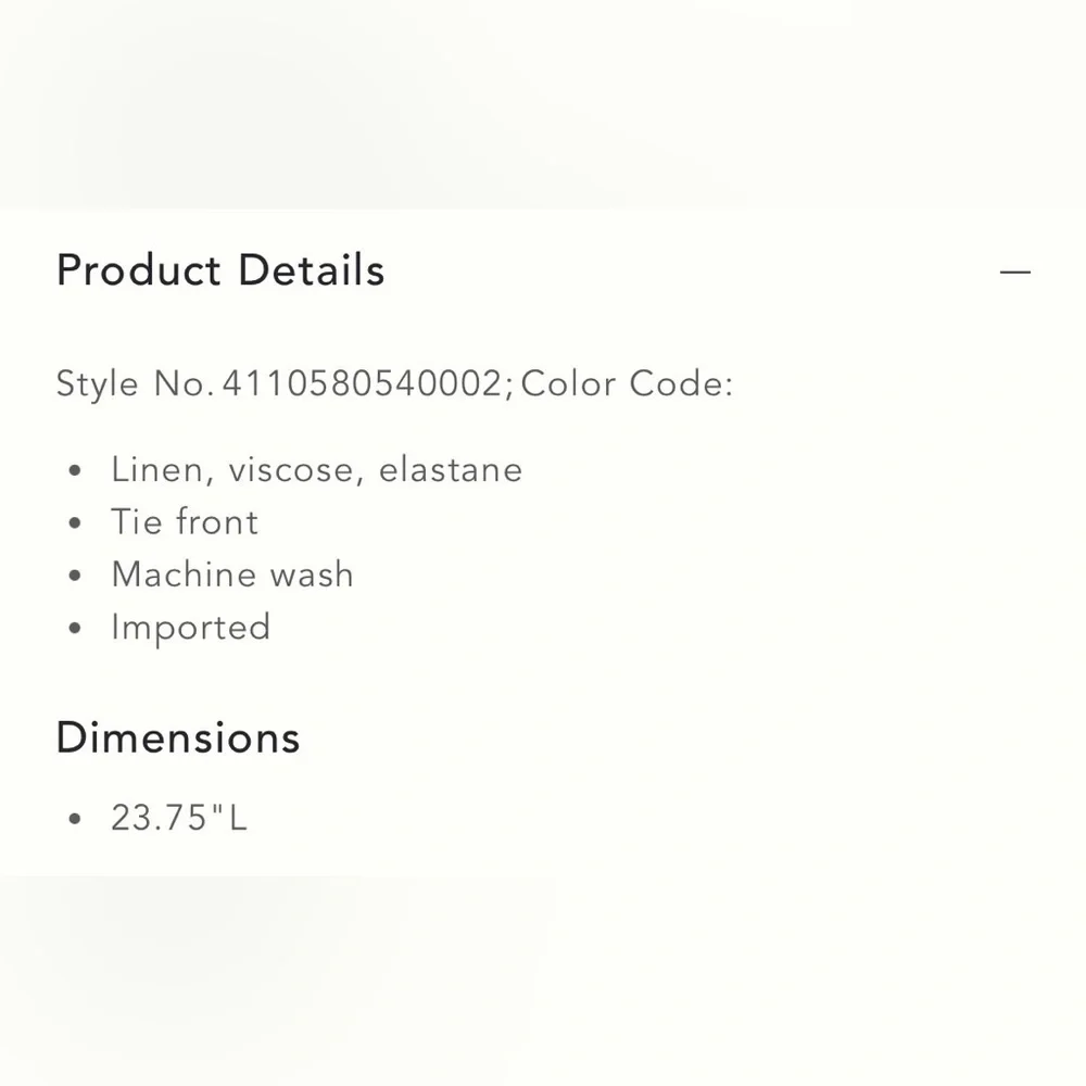 NWT Size XL - By Anthropologie Tie-Front Tank - Picture 5 of 15